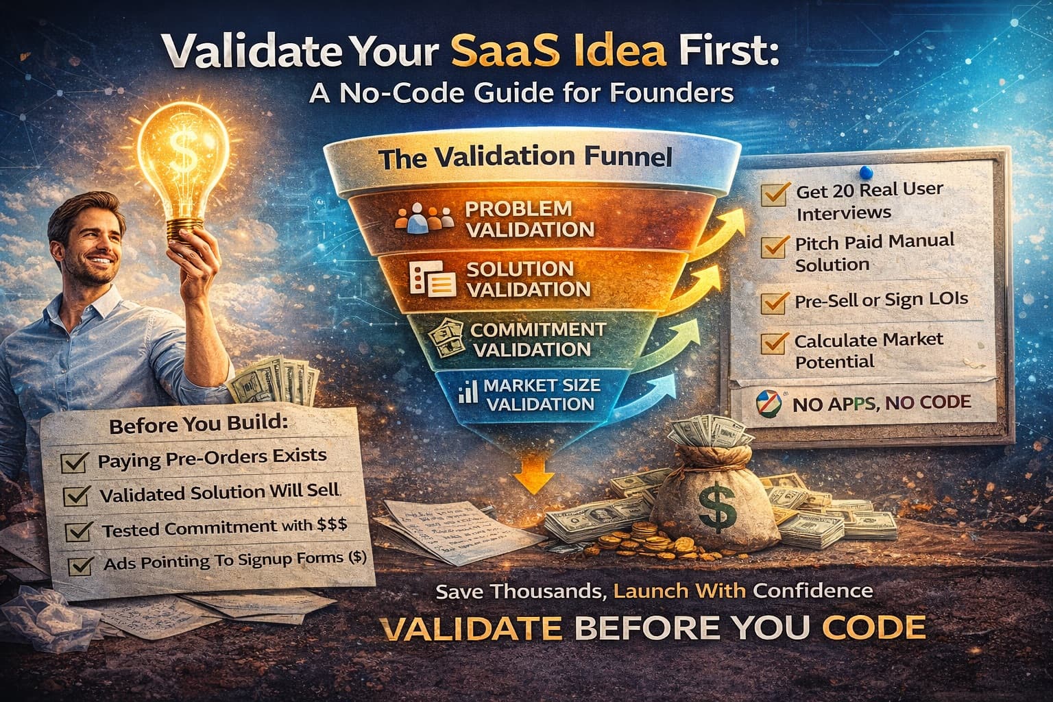 Validate Your SaaS Idea First: A No-Code Guide for Founders